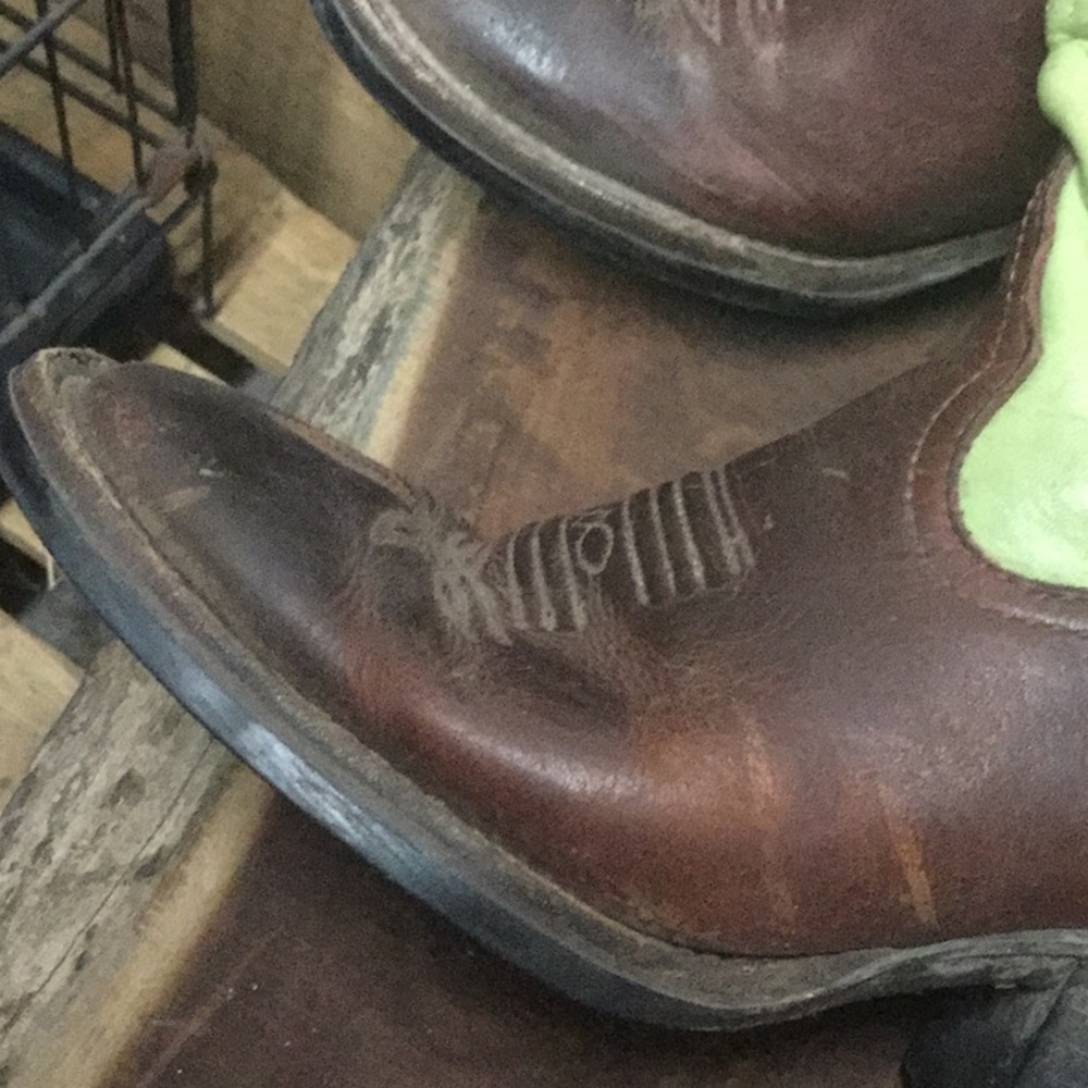 Tony lama buckaroo cowboy rodeo cowgirl festival boots tall ranch horse riding - Picture 14 of 14